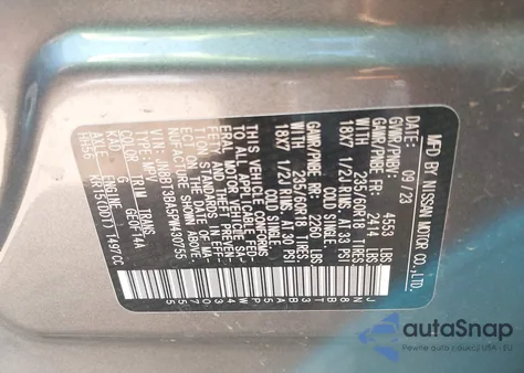 2023 Nissan Rogue Sv Fwd from USA, damaged, VIN JN8BT3BA5PW430755